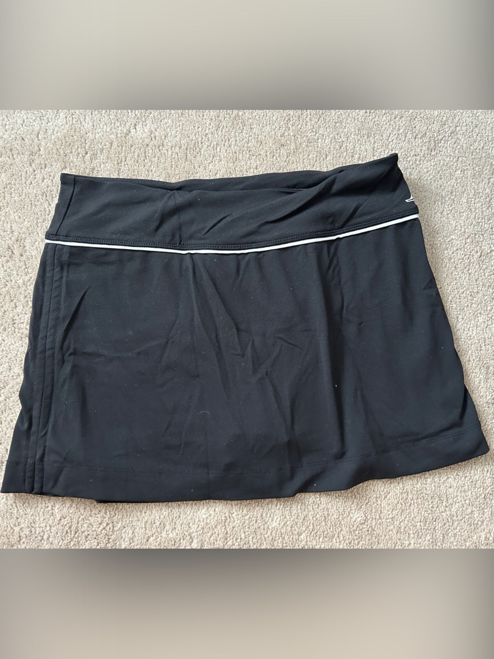 Classic Black Women's Skort with Contrast Trim